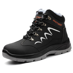 耐用麂皮冬季工作靴舒适防水沙漠靴，适用于建筑和工厂安全 - Product Image 6