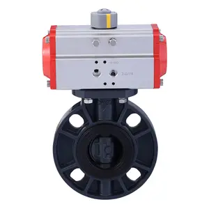 Custom Spring Return Pneumatic Rotary Actuator Butterfly Valve Stainless Steel Double Acting Pneumatic Actuator Butterfly Valve