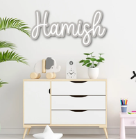 Panneau nominatif personnalisé en acrylique avec police cursive, monogramme initial, ornement mural pour la maison