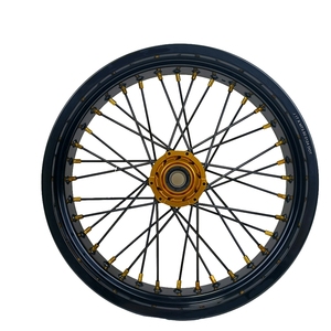 RMZ250/450/450Z经典彩色车轮17-3.5/5.0英寸黑色轮辋黄色轮毂超级摩托车车轮套装适合2007-2024 - Product Image 4
