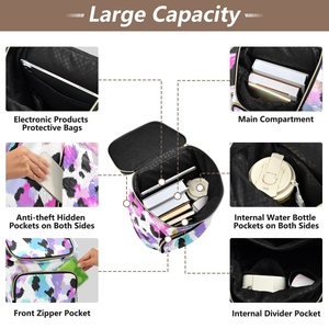 Nouveau style Sac à dos léger pour femme avec logo personnalisé, fermeture éclair et porte-clés, imperméable et économique - Product Image 5