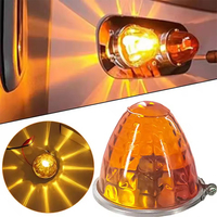 Ampoule 1156 pour feux de position latéraux de camion, lentille en verre type pastèque, 12V 24V, clignotant et feu d'avertissement pour voiture, remorque, tracteur, camion L7f5