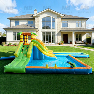 Oxford Fabric Inflatable Bouncer Jumping <b>Slide</b> Home Use House With Castle for Kids Coconut House Oxford Fabric Inflatable - Product Image 2