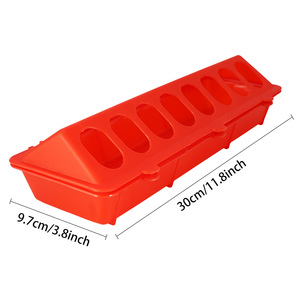 Mangeoire pour poulet 16 trous en plastique à couvercle rabattable Boîte pour poulet de jour Poussin Oiseau Pigeon Mangeoire longue - Product Image 4