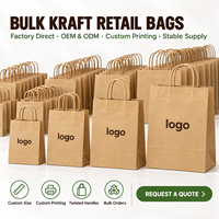 Sacs en papier kraft personnalisés avec poignées torsadées pour les boutiques de vêtements streetwear, les magasins de chaussures et la vente au détail de mode