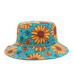 Sombrero de Pescador Azul Personalizado Ecológico de Fábrica, Gorra de Pescador Reversible para Mujer con Logotipo Bordado - Product Image 4