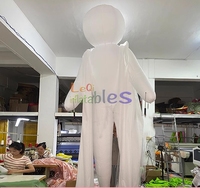 Costume de marionnette de mariée fantôme gonflable en forme d'halloween avec lumières LED pour défilé