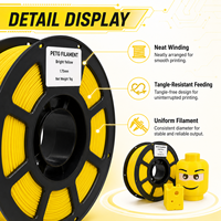 Filamento PETG Básico Amarillo, Material de Impresión de Alta Resistencia a Impactos, Filamento para Impresora 3D para Fabricación de Moldes
