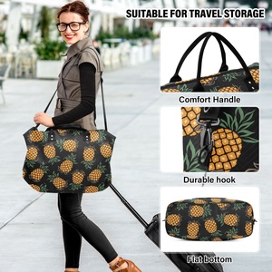 New Arrival Custom Pineapple Duffel Bag Lightweight Adjustable Straps Unisex Travel Sport Bag With Toiletry Bag - Product Image 6
