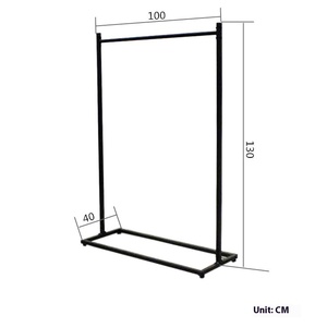 Mensola nera in <span class=keywords><strong>ferro</strong></span> <span class=keywords><strong>battuto</strong></span> appendiabiti appendiabiti da pavimento a pavimento per scaffali dei supermercati - Product Image 6
