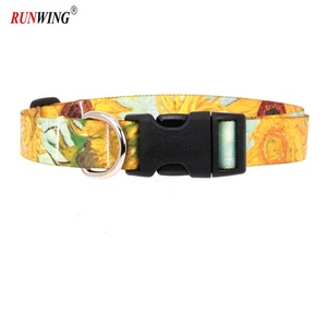 Collar de perro mascota de nailon reflectante con estampado personalizado Transferencia de calor duradera con función de ruptura para caminar y diseño enjoyado - Product Image 4