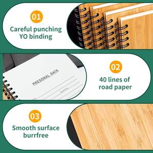 Carnet <span class=keywords><strong>de</strong></span> notes <span class=keywords><strong>en</strong></span> <span class=keywords><strong>bambou</strong></span> naturel à spirale, couverture rigide, <span class=keywords><strong>en</strong></span> gros, pas cher, BSBH - Product Image 5