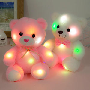 Osos de Peluche en Oferta, Regalo para el Día de San Valentín, Oso de Peluche con Luces LED de 22 cm, Juguetes de Peluche Brillantes - Product Image 1