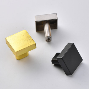 Square Zinc Alloy Drawer Handle <b>Black</b> Gold Silver European Style Durable <b>Knob</b> 232 - Product Image 3