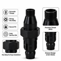 Adaptateur fileté mâle TENGRUI DDBI M22 en acier haute résistance, finition noire, garantie 1 an pour accessoires de machine de forage à noyau diamanté