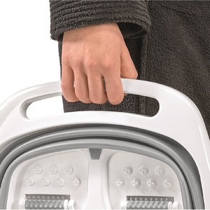 Portable Foldable Foot Bath Tub With Massage Rollers Red And Gray For Home Use - Product Image 5