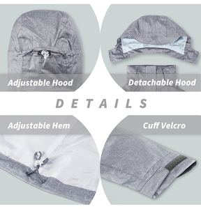 Abrigo impermeable con capucha <span class=keywords><strong>3</strong></span> en 1 para mujer, chaqueta de lluvia para invierno, esquí, senderismo, impermeable con forro polar Softshell, cortavientos - Product Image 6