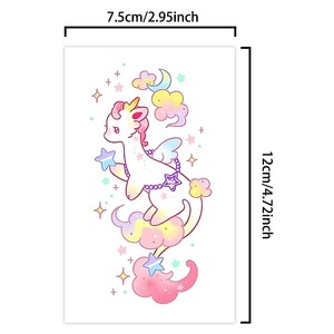 CQ ultimo colorato impermeabile simpatico cartone animato arcobaleno adesivi temporanei per feste bomboniere regali tatuaggio per bambini per bambini - Product Image 6