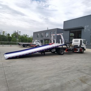 Small FAW 4x2 <b>Flatbed</b> Tow <b>Truck</b> 3 Ton 5 Ton Slidebed Wrecker Rollback Car Carrier for Sale - Product Image 6