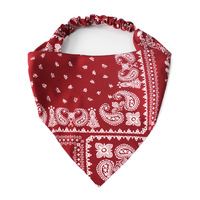 Bandeau foulard en coton réglable, grande élasticité, imprimé cachemire vintage, antidérapant, pour femmes et adolescentes - Design carré bohème tendance