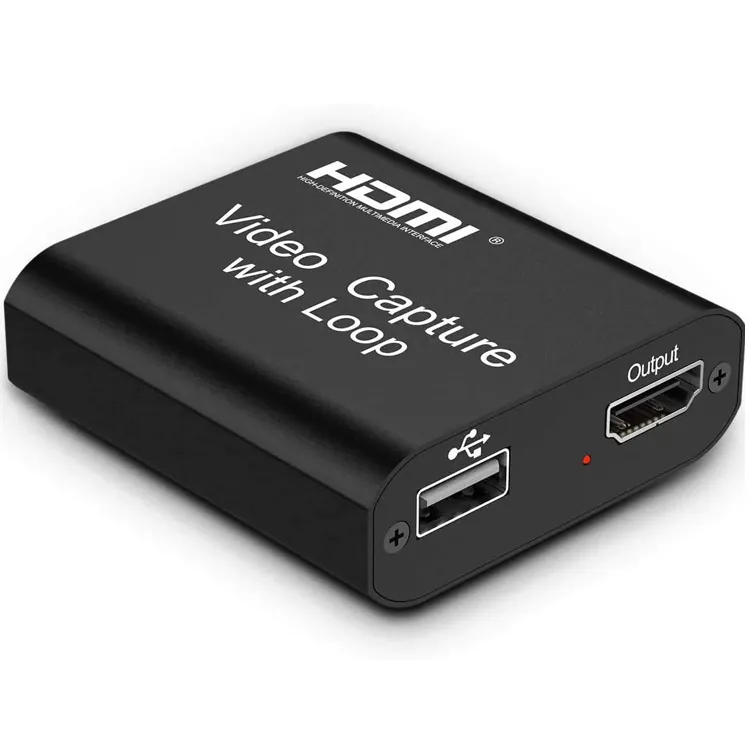 Tarjeta de captura de video Full HD Dispositivo HDMI con Loop Out 1080P 4K Video Recorder HDMI Capture