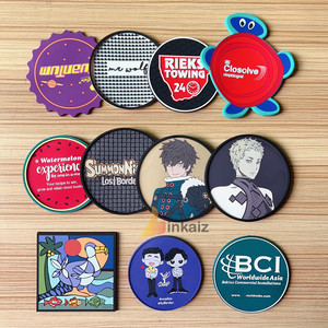 Factory Custom Color 3D Silicone Flexible Rubber coaster Custom Tea Coasters for Promotion