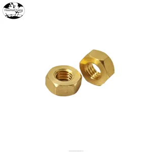 Customized turning pure copper nut H59 brass hex nut 4BA non-standard nut