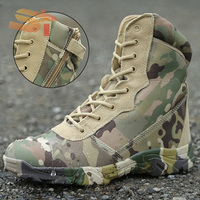 Bottes tactiques de montagne, chaussures de randonnée saisonnières à motifs robustes, bottes hautes résistantes à l'usure, camouflage
