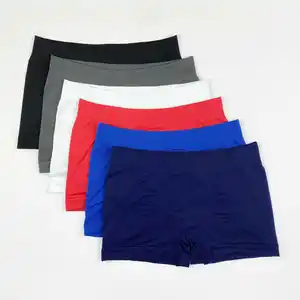 Manufacturers Ready-Stock Breathable Solid Color Seamless Polyester Underwear Casual Comfortable Men's Brief&Boxers