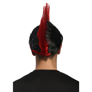Peluca para Mujer y Hombre, Estilo Punk de los 70 y 80, con Púas Negras y Rojas, para Halloween y Carnaval - Product Image 4