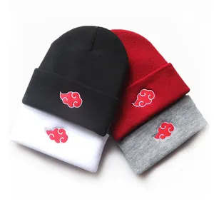 14 style Akatsukied Logo Anime berretti Casual per uomo donna cappello invernale lavorato a maglia nuvola rossa cappello Skullies Hip-hop Unisex Caped