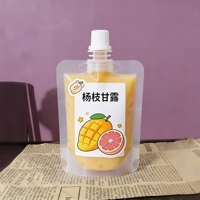 Voedselveilige, op maat gemaakte, transparante staande pouches met tuit, 250ml 500ml, plastic knijpzakken voor sap en melk, gravure print