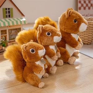 Nuovo simpatico in piedi simulazione piccolo scoiattolo di peluche peluche morbido giocattolo di compleanno regali ragazze giocattoli per bambini - Product Image 4