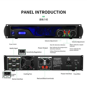 Công Suất GAP-LS300 Khuếch Đại Board Mixer Khuếch Đại 4000W * 2 Sử Dụng Cho DJ Sân Khấu - Product Image 2