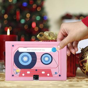 Carte de vœux enregistrable vocalement en gros, logo personnalisé, cassettes vocales OEM, bande audio 60 secondes, cadeau vocal pour anniversaire, fête des mères, Noël - Product Image 3