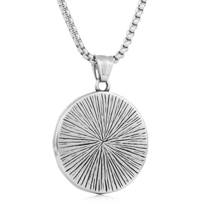<b>Titanium</b> Steel Sunflower Pendant Geometric Design Unisex Necklace Everyday Wear 19020 - Product Image 2