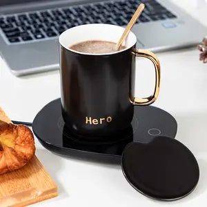 自己発熱サーモスタット付きの新しいスタイルの加熱セラミックコーヒーマグ電気スマートコーヒーウォーマー