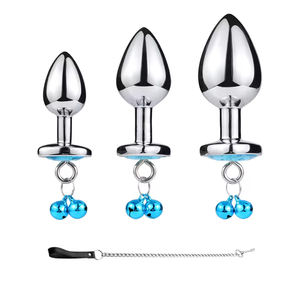 <span class=keywords><strong>Plug</strong></span> <span class=keywords><strong>anal</strong></span> à base de cœur en alliage d'aluminium avec 2 clochettes en métal Jouets anaux avec <span class=keywords><strong>laisse</strong></span> pour femmes hommes Sex Toys Juguetes Sexuales - Product Image 3