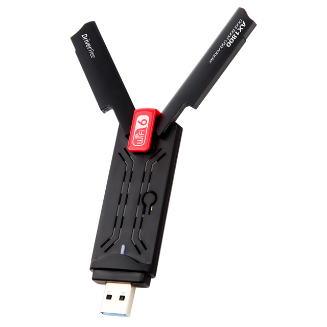 ZGHON Hot Sale Wifi 6 AX USB 3.0 Wireless Network Cards With External Antenna Dual Band AX1800 Wifi Adapter