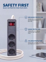 Haute qualité EU 5 voies prise d'extension intelligente interrupteur Anti surtension Port USB multiprise utilisation industrielle usine livraison directe 16A