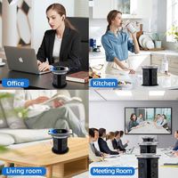Prise de table escamotable automatique IP65 étanche Tuya WIFI tactile pour cuisine, avec chargeur audio sans fil intégré