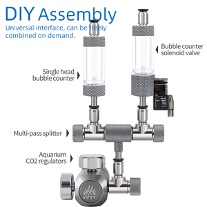 Regulador de gas Co2 para acuario WEEKAQUA al por mayor, válvula reductora de presión de cilindro de dióxido de carbono con ajuste de contador de burbujas VAalve - Product Image 4