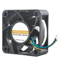 Ventilateur de refroidissement haute vitesse YW05020012BU-S 5cm 50mm 50x50x20mm DC12V 0.40A 4 broches à double roulement à billes pour serveur, châssis, CPU, alimentation