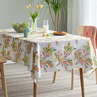 Nappe de table de restaurant personnalisée OEM/ODM en coton/lin, simple, colorée, imprimée, imperméable et lavable