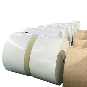Factory Supply Kraft Paper Roll For Make Food Bags Or Lunch Box Material Craft Paper PE Offset Printing Brown Virgin Paper