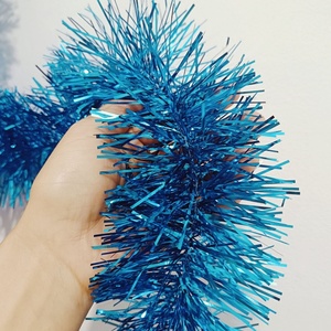 <b>Christmas</b> Decorations Tinsel Garland Green Red Holly <b>Tree</b> Decor 2m Hanging Xmas Classic Fringe Wreath Garland Home Room Decor - Product Image 3