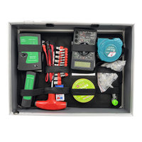 Kit d'outils professionnels pour réseaux de télécommunications avec boîtier en alliage d'aluminium, fonctions de sertissage, dénudage et coupe, et câbles de télécommunications