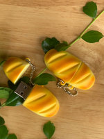 Clé USB 2.0 portable en forme de pain mignon, 128 Go 64 Go, modèle alimentaire adorable, clé USB porte-clés