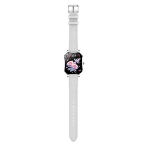 MK90 Ultra-Thin Smartwatch for Women 8.8mm Metal Case Leather Strap BT Call Music Control Custom Watch Faces for IOS Android - Product Image 6