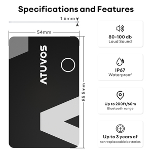 Atuvos 2024 MFI certificado IOS Smart GPS Tracker Localizador FindMy Wallet <span class=keywords><strong>Case</strong></span> Finder Anti-Lost GPS Logotipo personalizado Mujer Genuino - Product Image 3